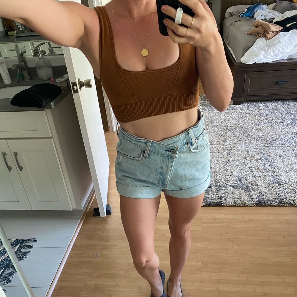 Abercrombie high rise dad short